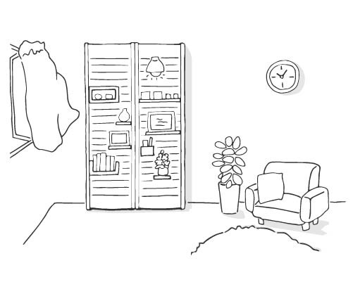 空間を邪魔しない・場所を選ばない